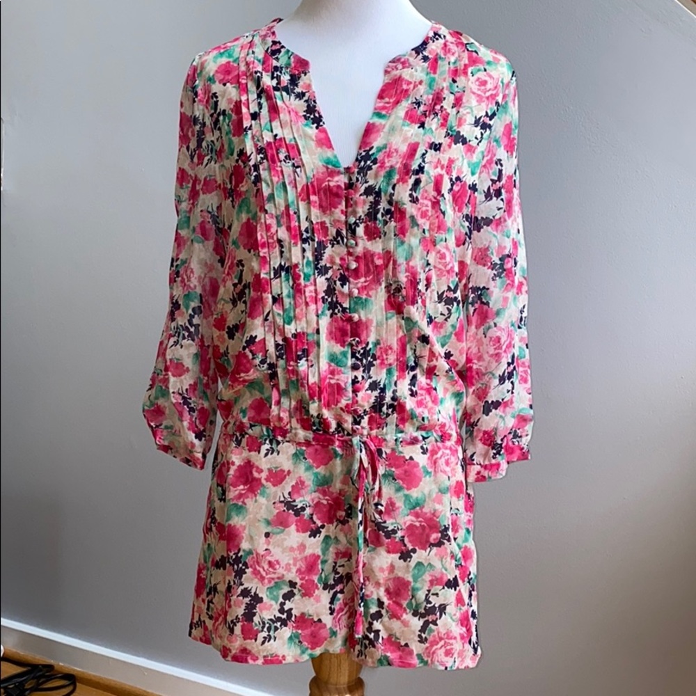 Joie Amara Silk Floral Romper/Jumpsuit